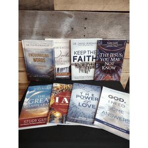 Lot of 8 David Jeremiah Bks/Study Guides - The Power of Love, Keep the Faith, ++